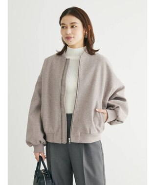 Green Parks ・ＥＬＥＮＣＡＲＥ　ＤＵＥ　ウールライクブルゾン Mocha