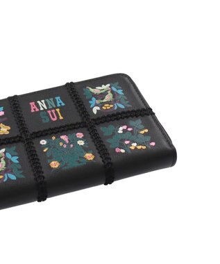 ANNA SUI ブルーム Lファスナー長財布 クロ