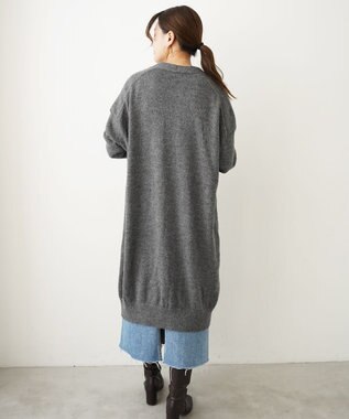 TOQUE 〈大草直子さんアドバイザー〉【天然素材】ベビーアルパカ ローゲージニットコート チャコール