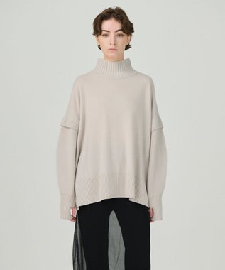 GRACE CONTINENTAL クーマラムニットトップ ベージュ