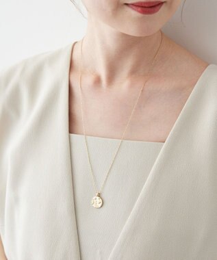AMERICAN HOLIC テクスチャーコインネックレス Gold