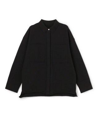 uncrave スウェットライクニット CPOシャツ ブラック