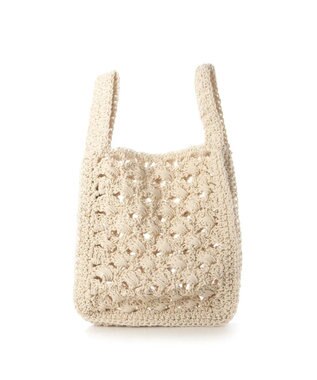 UNBILLION cachecache 柄編みショッパーミニトート アイボリー