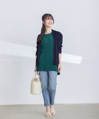 Tiaclasse 【洗える・ストレッチ】デニムパンツ サックス