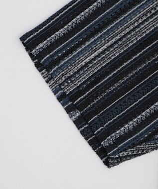 WEGO ストライプメッシュBIGシャツ（SS） ブラック中濃色