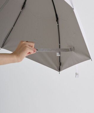 MOONBAT 【WEB限定】LANVIN en Bleu 晴雨兼用 折りたたみ傘 長傘(2WAY) プレーン×ロゴ刺繍 一級遮光 遮熱 UV キャメル