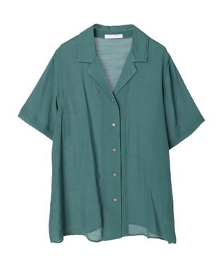 Green Parks ゆったり開襟シャツ Green
