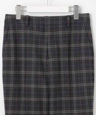 J.PRESS LADIES L 【洗える】チェルビックチェック テーパード パンツ ネイビーチェック系3