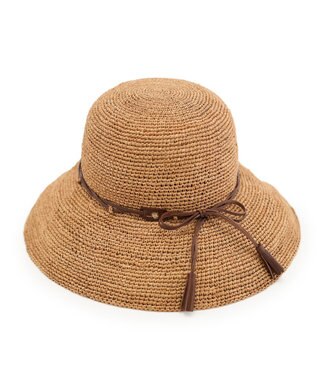 IBIZA ラフィア　ハット 濃茶