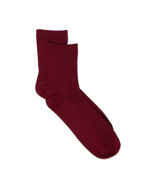 WEGO 無地リブソックス（丈14㎝） レッド