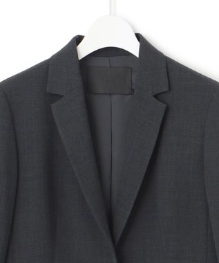 ICB 【UVカット・洗える】ウール2WAYストレッチ テーラードジャケット チャコール系