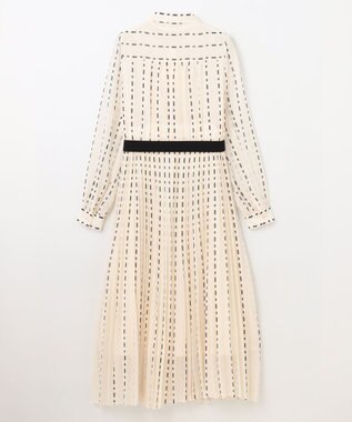 GRACE CONTINENTAL ドットストライププリントワンピース キナリ