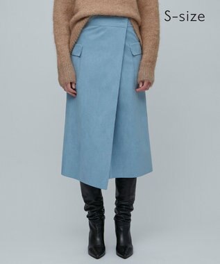 BEIGE， 【S-size】DANTON / フェイクスエードスカート Sax