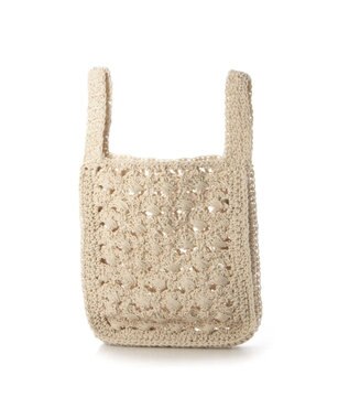 UNBILLION cachecache 柄編みショッパーミニトート アイボリー