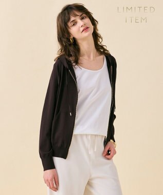 BEIGE， 【WEB限定・洗える】MONSTERA / フーデットニット Brown