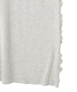 earth music&ecology サイドメローリブニットスカート Gray Mixture