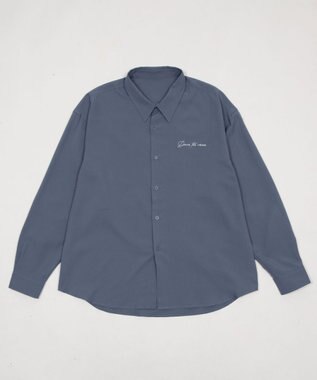 WEGO ワンポイントルーズシャツ（LS） ブルーその他