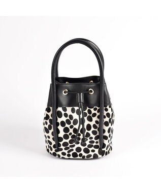 LA BAGAGERIE カウヘアー2WAYバケットバッグ ダルメシアン