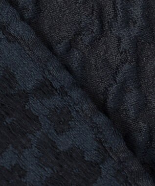 23区 【洗える】エクラジャカード ペプラム ブラウス ネイビー系