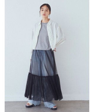 earth music&ecology フリルシャツ Off White