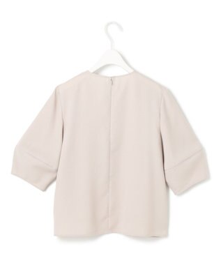 ICB 【UVケア・接触冷感・速乾・防シワ・洗える】 FluidBackSatin ランタンスリーブブラウス トープ系