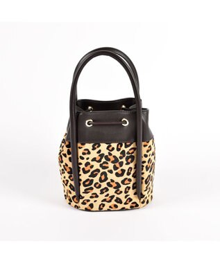 LA BAGAGERIE カウヘアー2WAYバケットバッグ レオパード