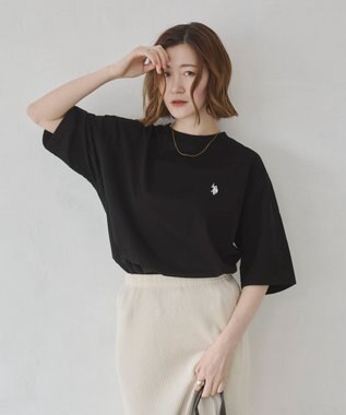 WEGO 【ユニセックス着用ITEM/MLサイズ展開】U.S. POLO ASSN.別注 接触冷感T（SS） ブラック
