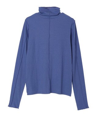 Green Parks カットリブタートルネックプルオーバー Purple