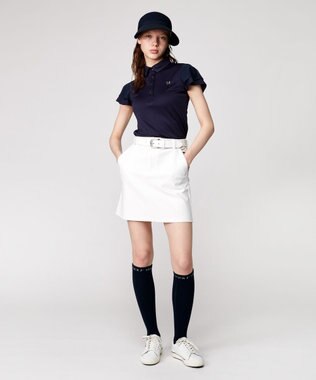 23区GOLF フェミニン＆エレガント【WOMEN】レイヤースリーブシャツ ネイビー系