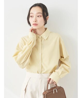 earth music&ecology ワンポイントロゴシャツ Light Yellow