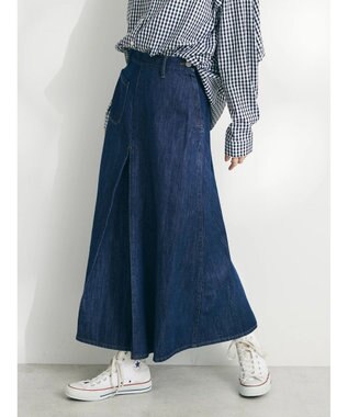CRAFT STANDARD BOUTIQUE Ａライン４ＷＡＹデニムスカート Dark Indigo