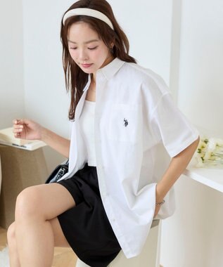 WEGO USPOLOハーフスリーブシャツ ホワイト