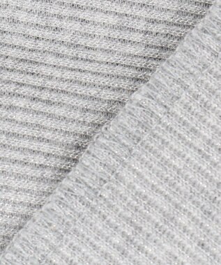 23区 【SLOW/一部店舗限定】ラメリブジャージー ロングTシャツ ライトグレー系