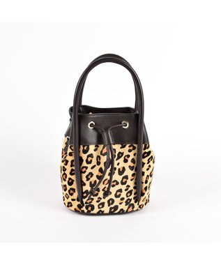 LA BAGAGERIE カウヘアー2WAYバケットバッグ レオパード