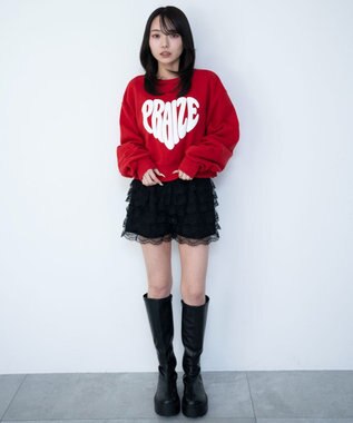 WEGO レースフリルマイクロショートパンツ ブラック