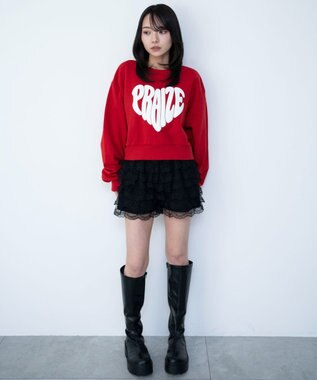 WEGO レースフリルマイクロショートパンツ ブラック