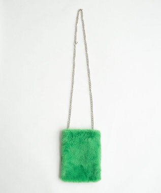 WEGO ファーチェーンミニショルダー グリーン