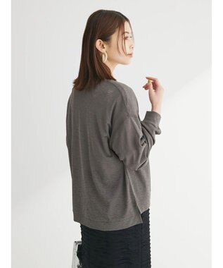 Green Parks Ｖネックシアーカットカーディガン Gray