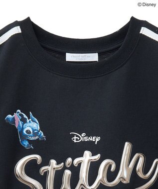 Green Parks スティッチ／メタルプリントクロップドミニ裏毛プル Black