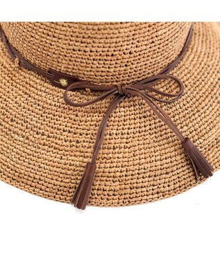 IBIZA ラフィア　ハット 濃茶