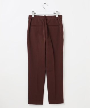 自由区 L 【19号サイズまで展開】TRギャバ裏起毛テーパード パンツ ボルドー