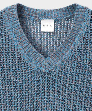 Paul Smith ラメミックス ニットベスト ターコイズ