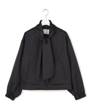 ICB 【2WAY】 ダルグロッシーサテン ボウタイ付きブルゾン ブラック