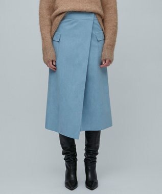 BEIGE， DANTON / フェイクスエードスカート Sax