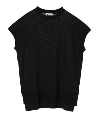 CRAFT STANDARD BOUTIQUE ＵＶカット接触冷感半袖ニットチュニック Black