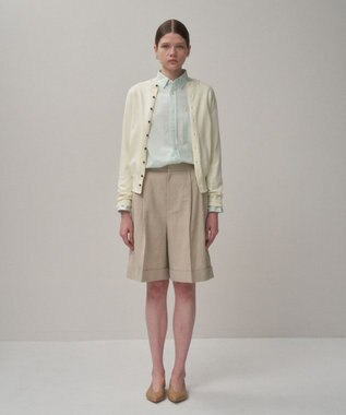 ATON FINE COMPACT COTTON | クルーネックカーディガン OFF WHITE