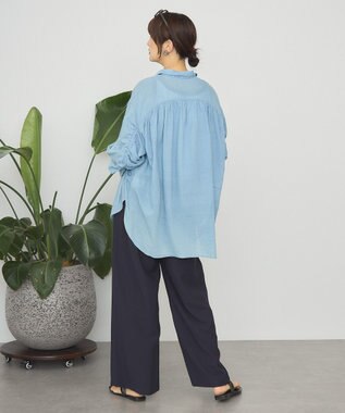 AMERICAN HOLIC ガーメントウォッシュアソートギャザーシャツ Light Indigo