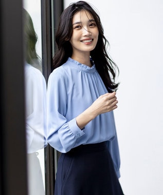 洗える】フリルネックスタンド ブラウス / ANY SIS L