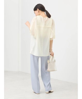 earth music&ecology リラックスストレートパンツ Grayish Blue