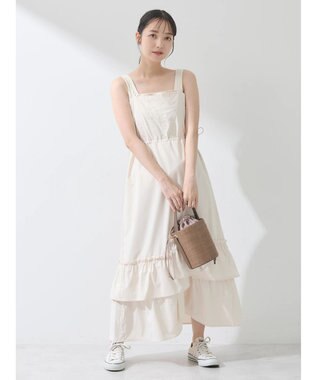 earth music&ecology ドロストティアードキャミワンピース Ivory